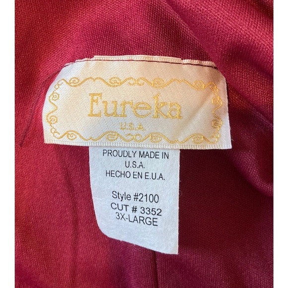 Vintage Eureka Sleeveless Long Gown Size 3XL Women’s Burgundy - Picture 3 of 6